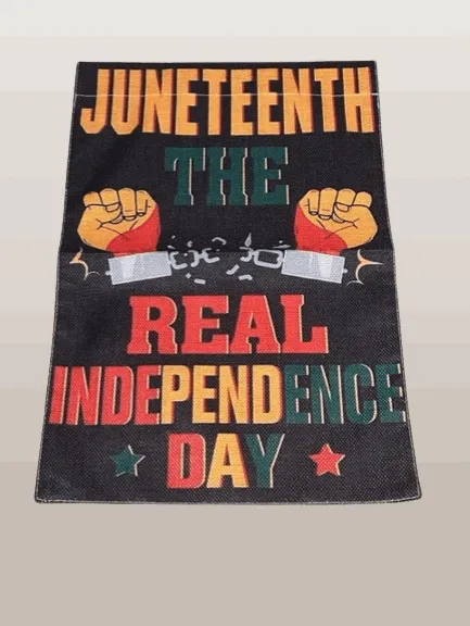 Juneteenth Real Independence Day Garden Flag