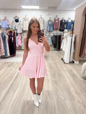 Kayla Pink Skirt Romper