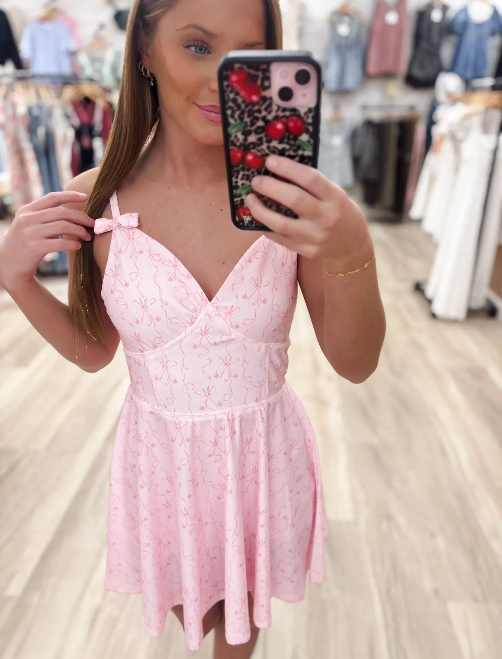 Kayla Pink Skirt Romper