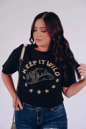 Keep It Wild Western Graphic Tee - Black