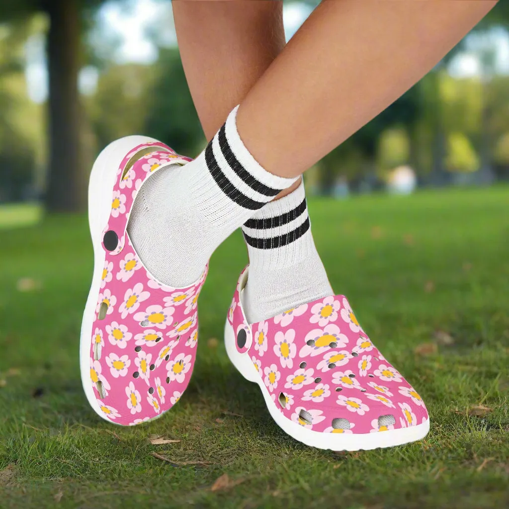 Kids' Floral EVA Foam Clogs - Comfortable Summer Footwear