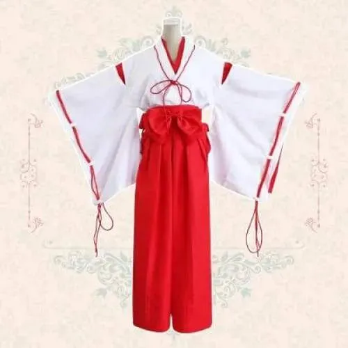 Kikyo - Full Set Cosplay Costume Inuyasha Japanese Kimono