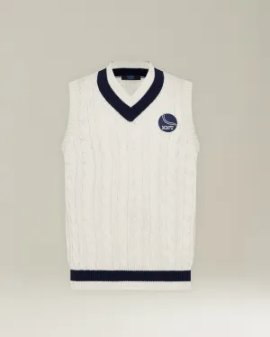 KNT COTTON KNIT SWEATER VEST - TENNIS CAPSULE COLLECTION