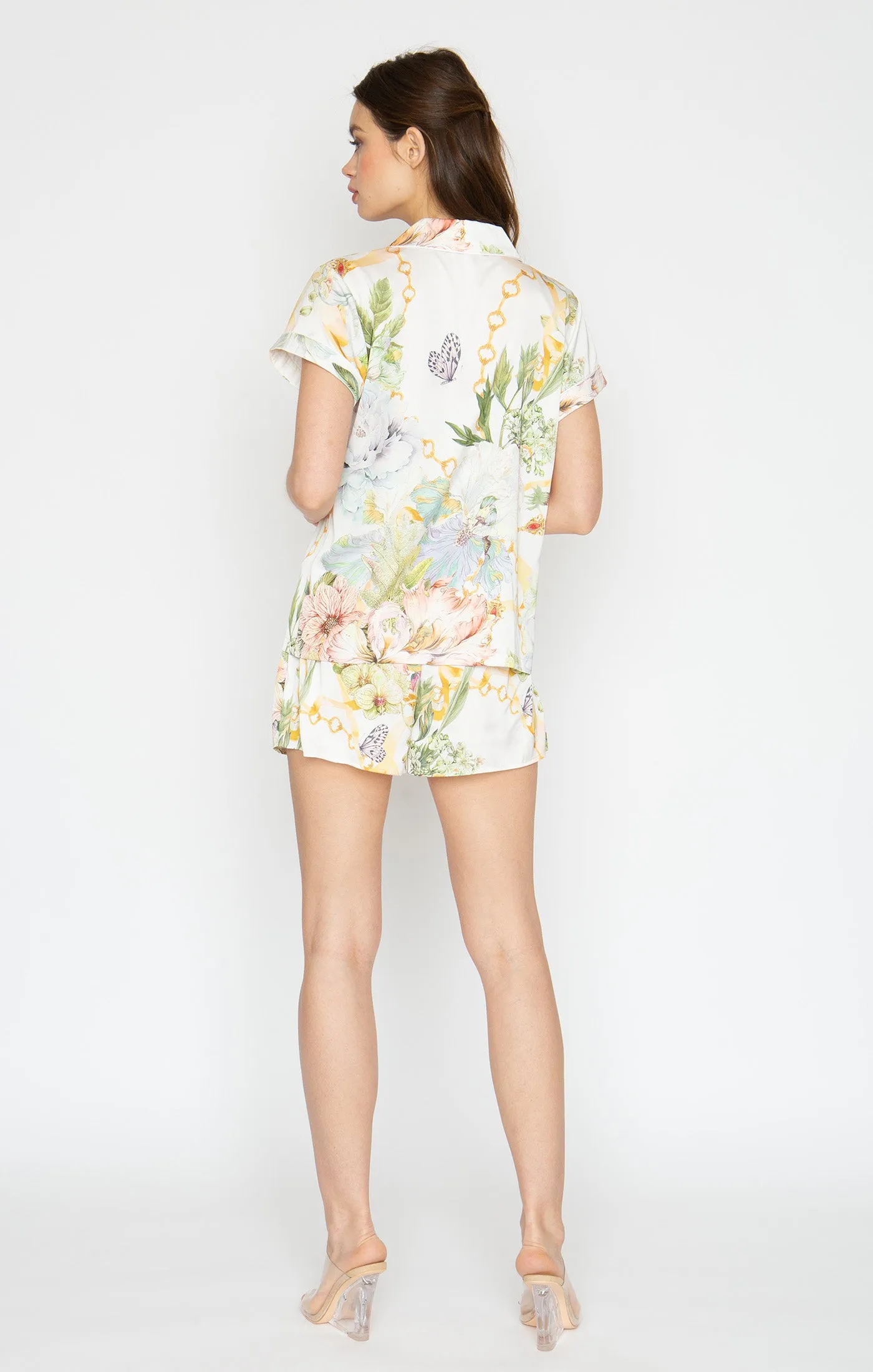 La Boheme White Short PJ Set