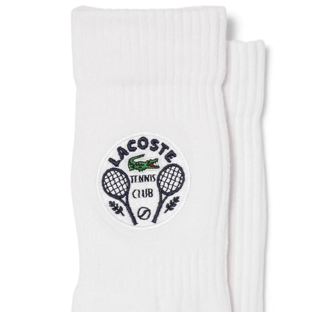Lacoste Men's Sport Tennis 1 Pack Socks - White