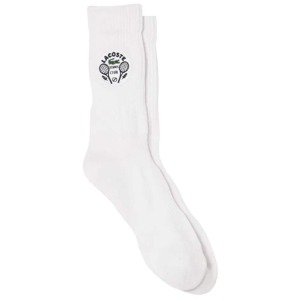 Lacoste Men's Sport Tennis 1 Pack Socks - White