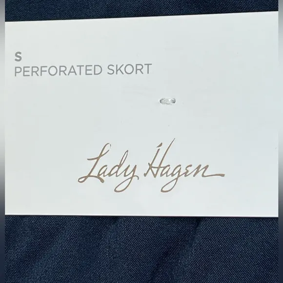 Lady Hagen 16&quot; Perforated Golf Tennis Hiking Skort, Dark Navy Blue, NWT