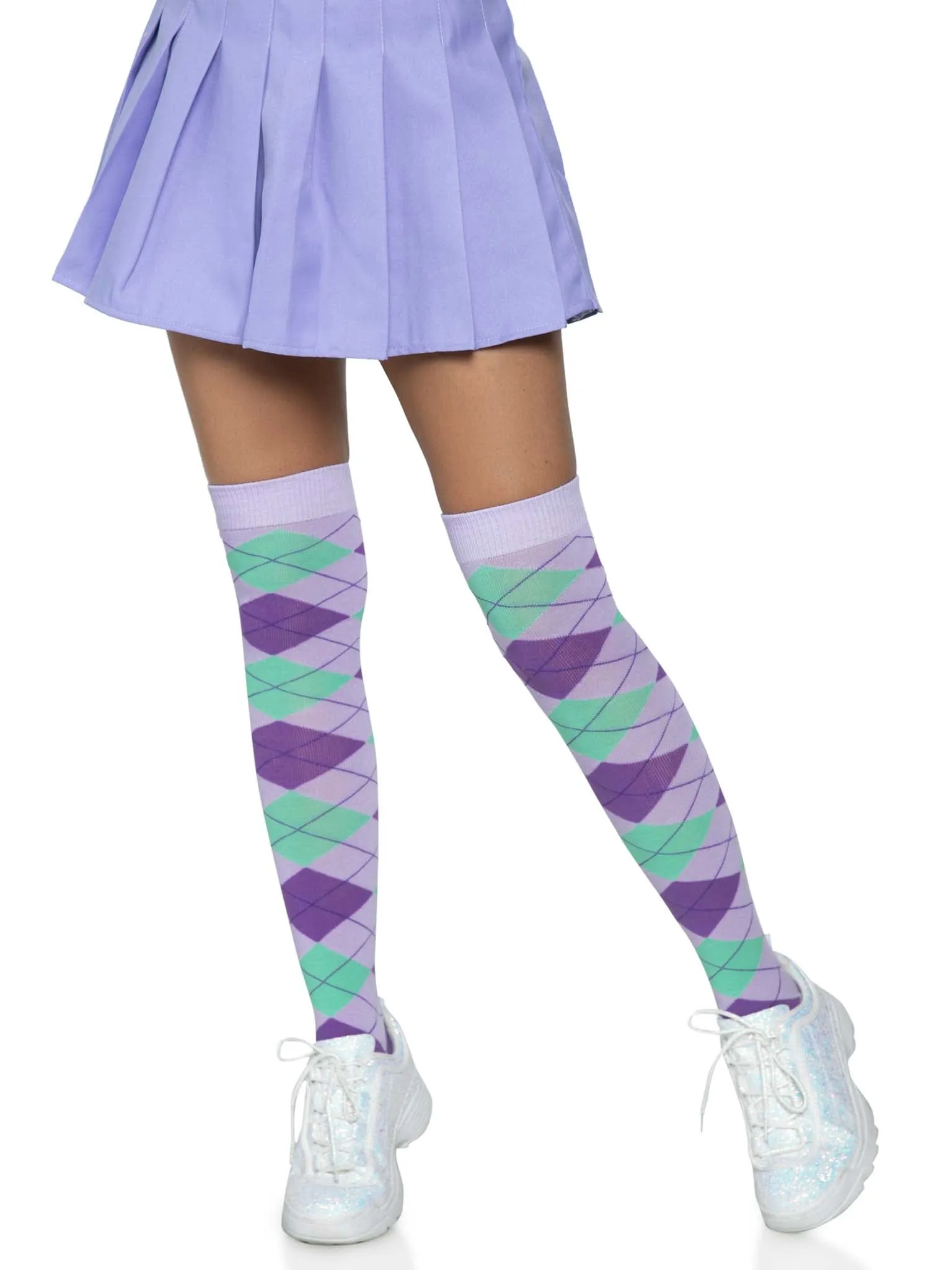 Leg Avenue Argyle Knit Over The Knee Socks 6627