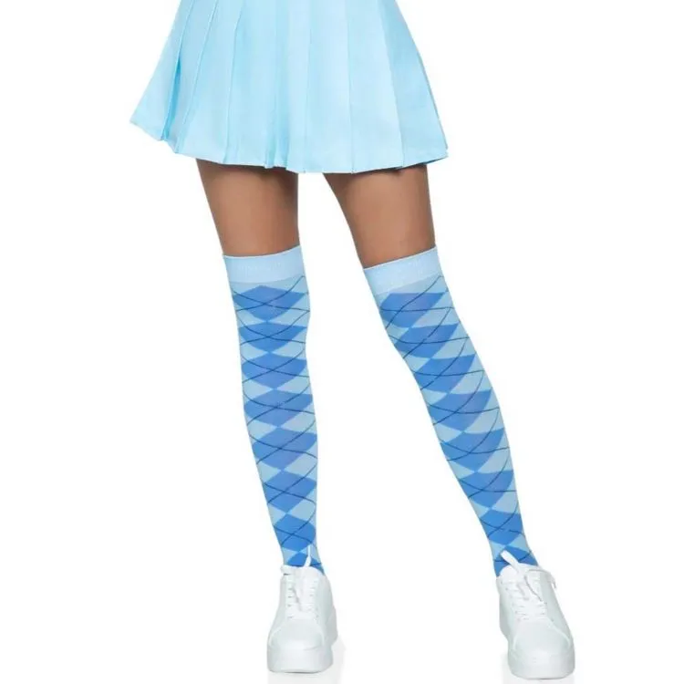 Leg Avenue Argyle Knit Over The Knee Socks 6627