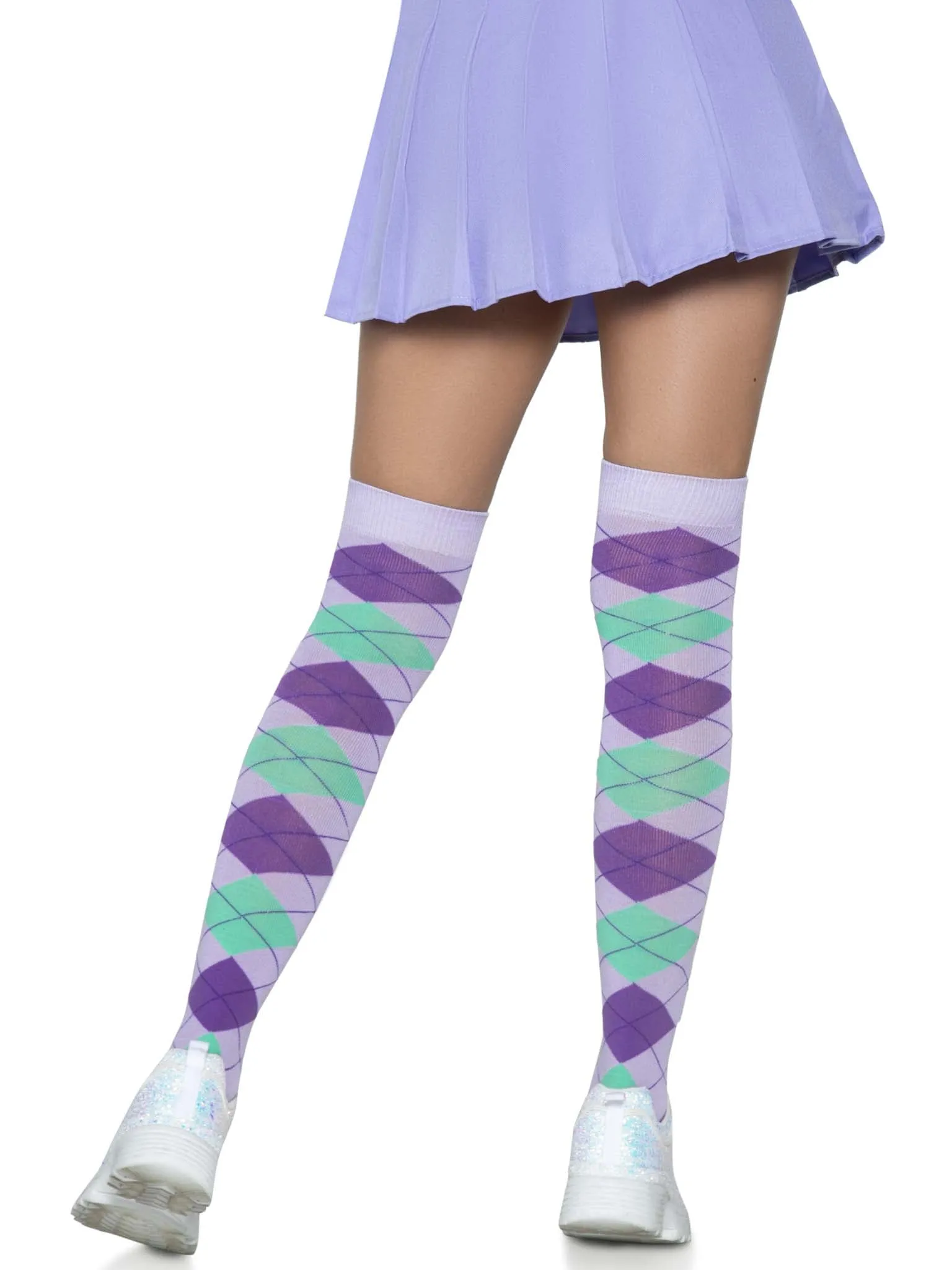 Leg Avenue Argyle Knit Over The Knee Socks 6627