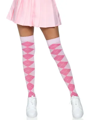 Leg Avenue Argyle Knit Over The Knee Socks 6627