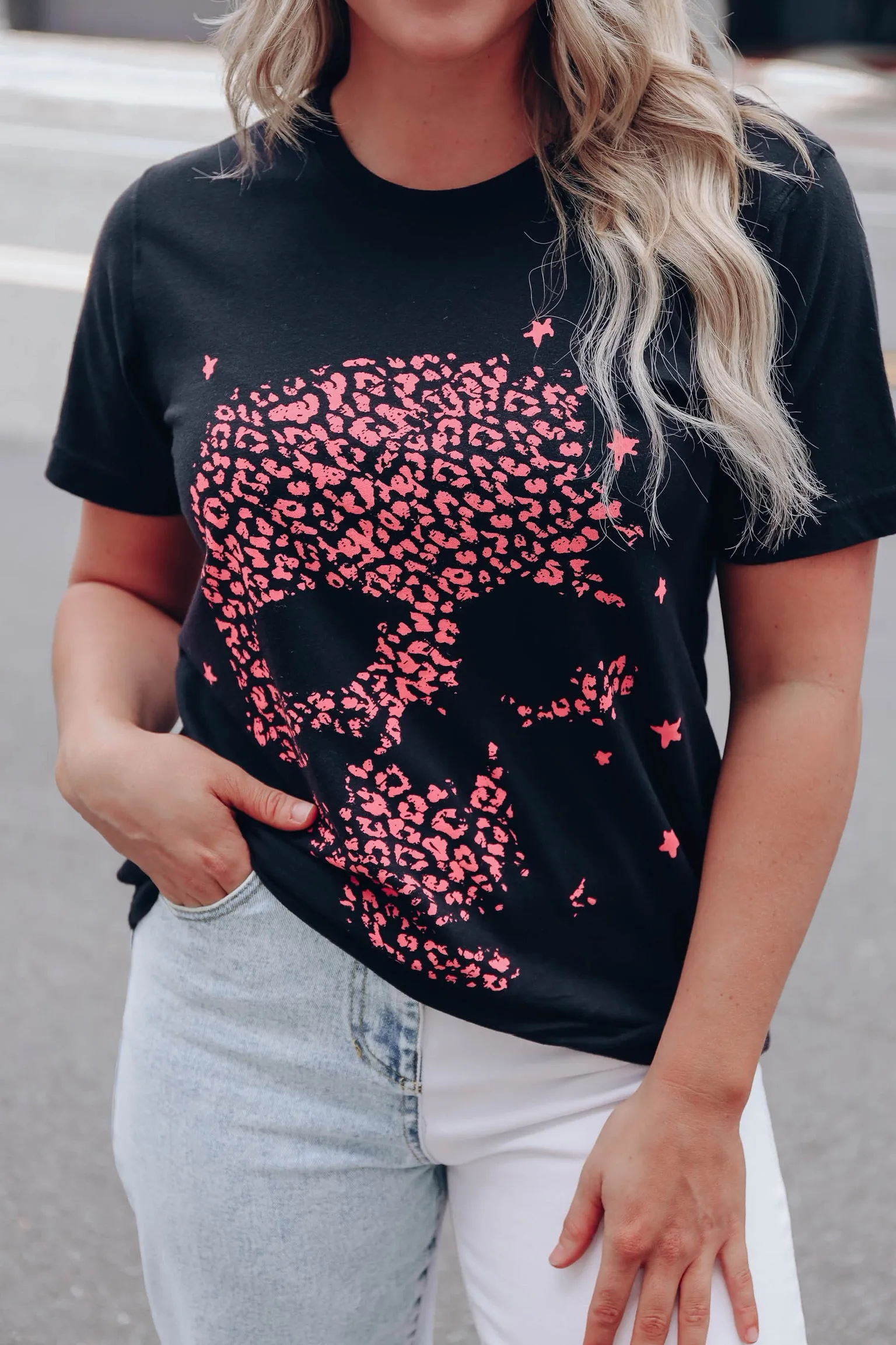 Leopard Skull Graphic Tee