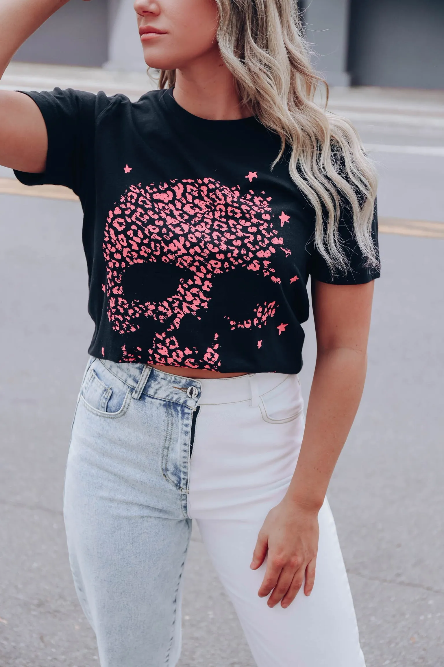 Leopard Skull Graphic Tee