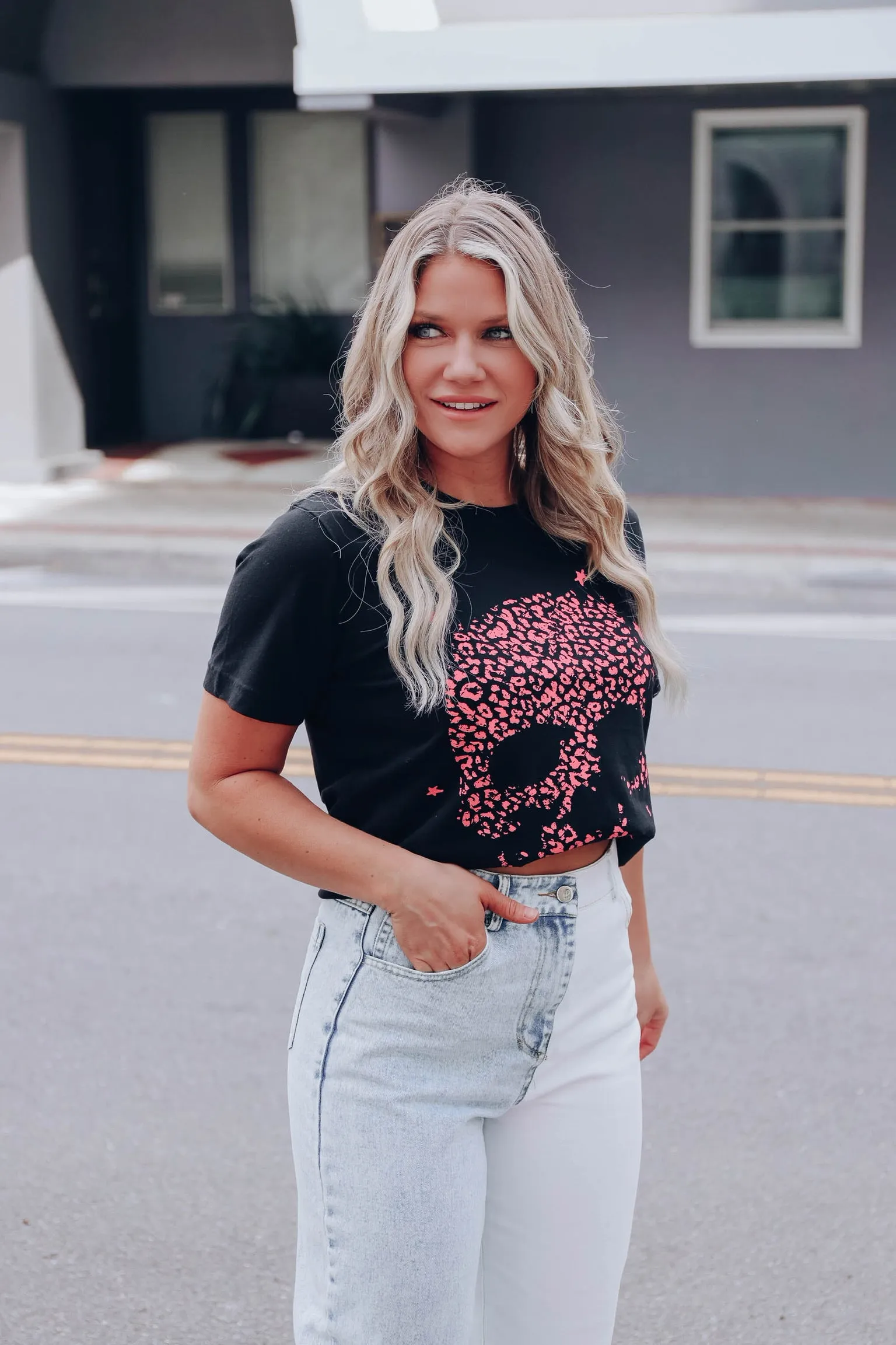 Leopard Skull Graphic Tee