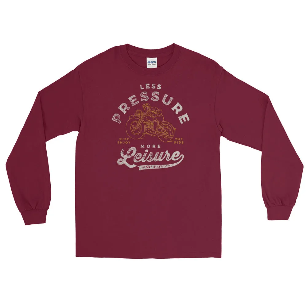 Less pressure more leisure Men’s Long Sleeve Shirt