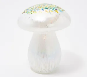 LIT GLASS MUSHROOM,q56143wh