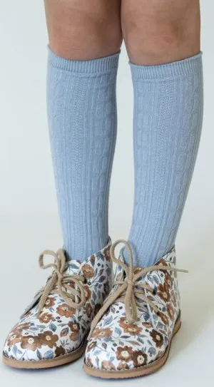 Little Stocking Co Knee High Socks - Powder Blue