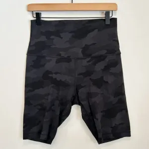 Lululemon Camo Pattern Align Biker Shorts Black Size 10