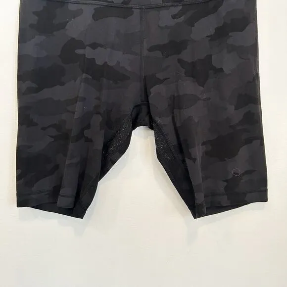 Lululemon Camo Pattern Align Biker Shorts Black Size 10