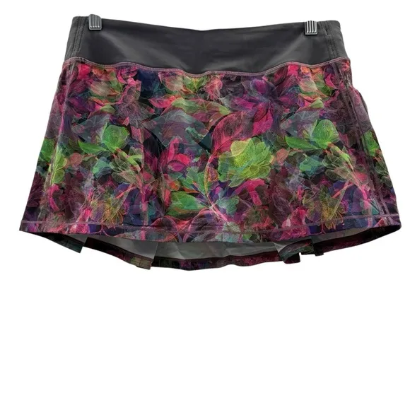 Lululemon Pace Rival Mid-Rise Skirt in Vivid Floral Tone Multi Sz 8 NEW