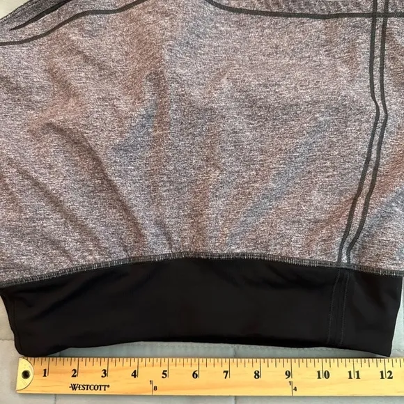 Lululemon Pace Rival Skirt Lined Tall Gray/Black Womens Size 2 Tennis Sports Gym
