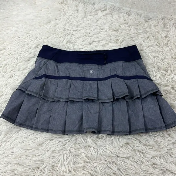 Lululemon Run: Pace Setter Skirt Heathered Deep Indigo / Deep Indigo