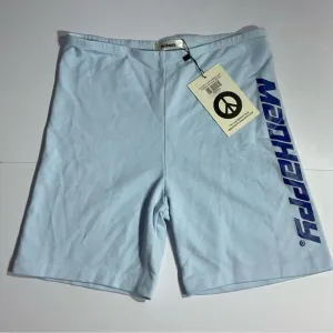 Madhappy Athletics Biker Shorts Blue Logo Casual Activewear Small