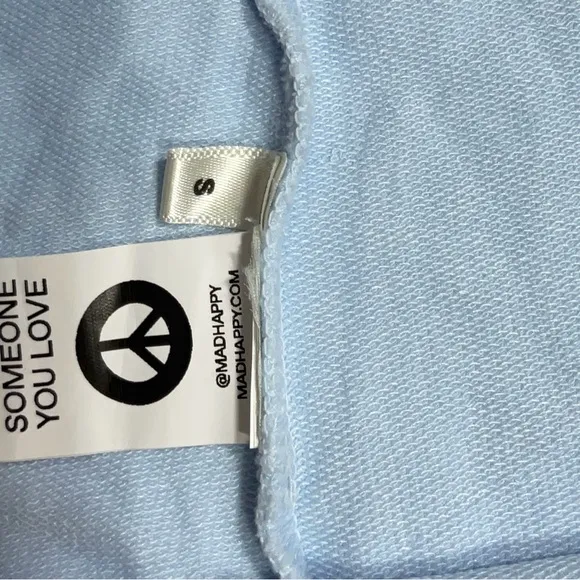 Madhappy Athletics Biker Shorts Blue Logo Casual Activewear Small