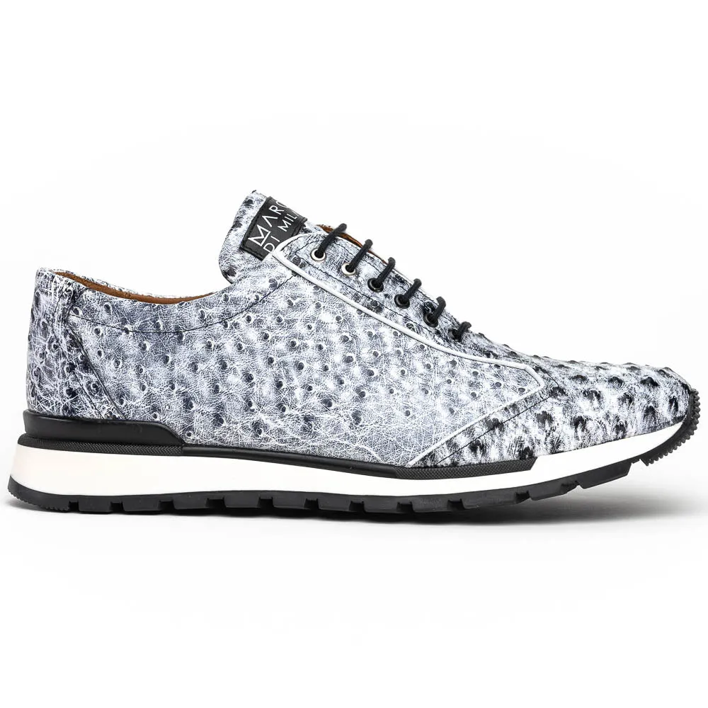 Marco Di Milano Scanno Antique Newspaper Ostrich Quill Sneakers