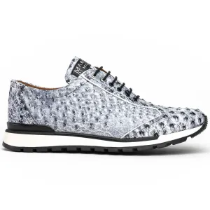 Marco Di Milano Scanno Antique Newspaper Ostrich Quill Sneakers