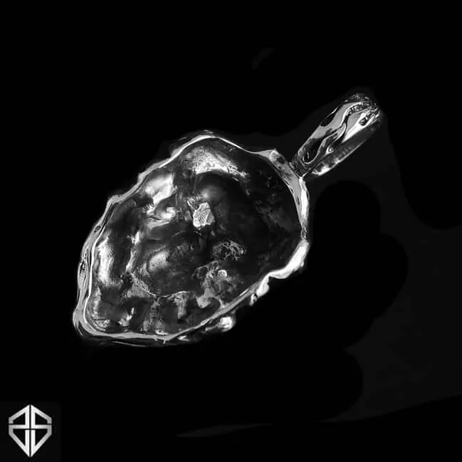 Mens Biker Skull Pendant Sterling Silver Clown Jester Medallion