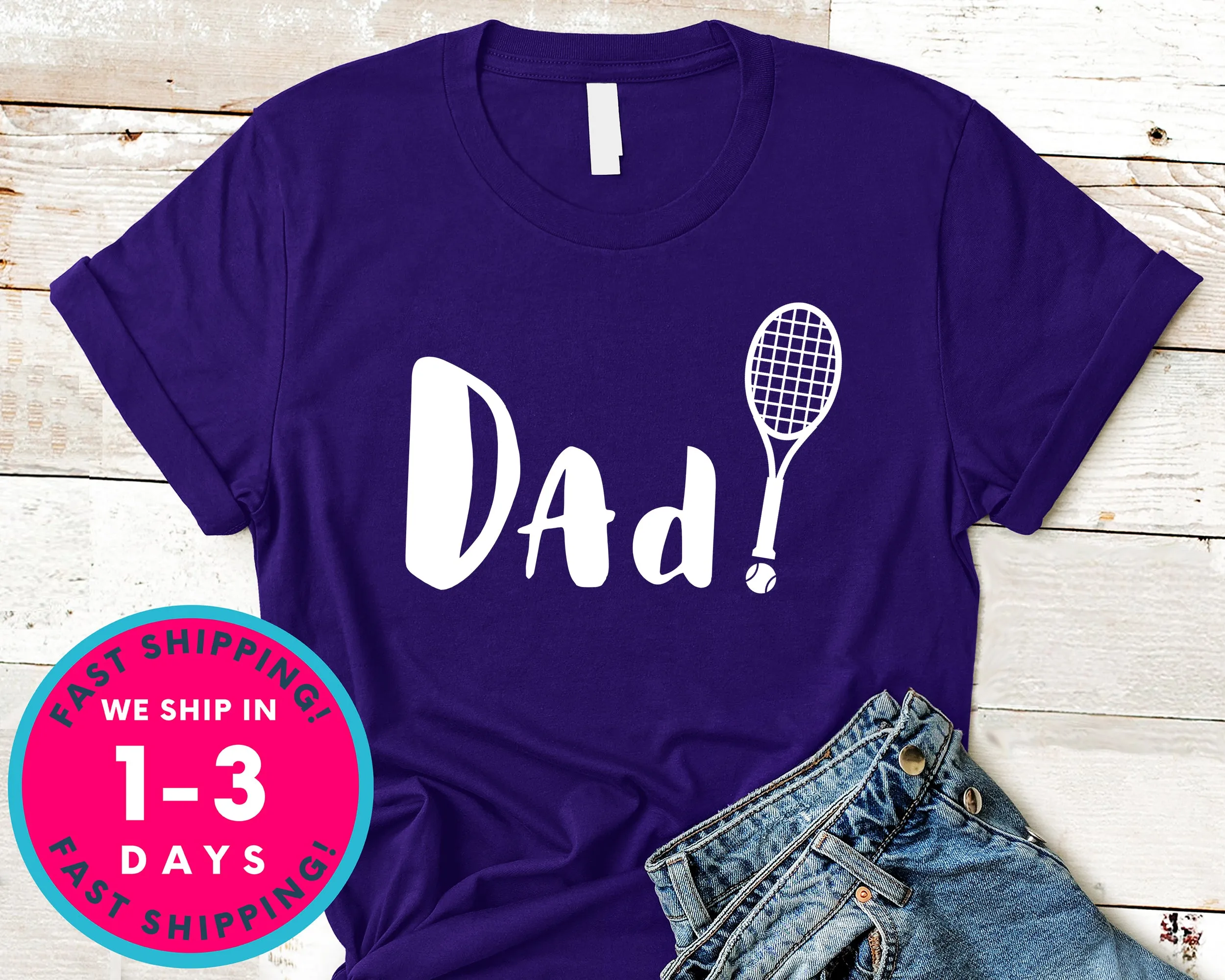 Men's Tennis Dad Shirt Father Gift T-Shirt - Sports Shirt