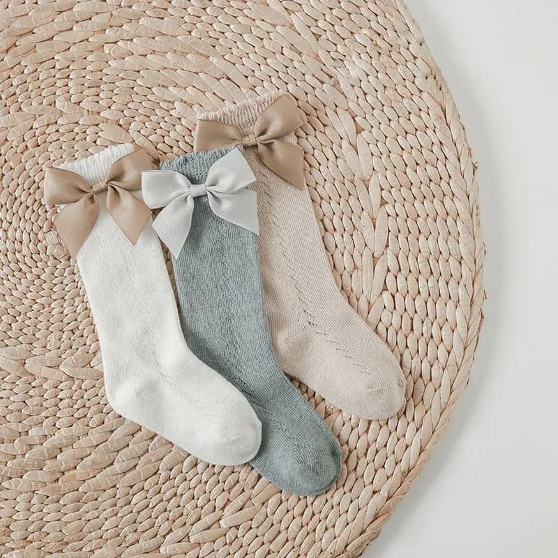 Mesh Bow Socks