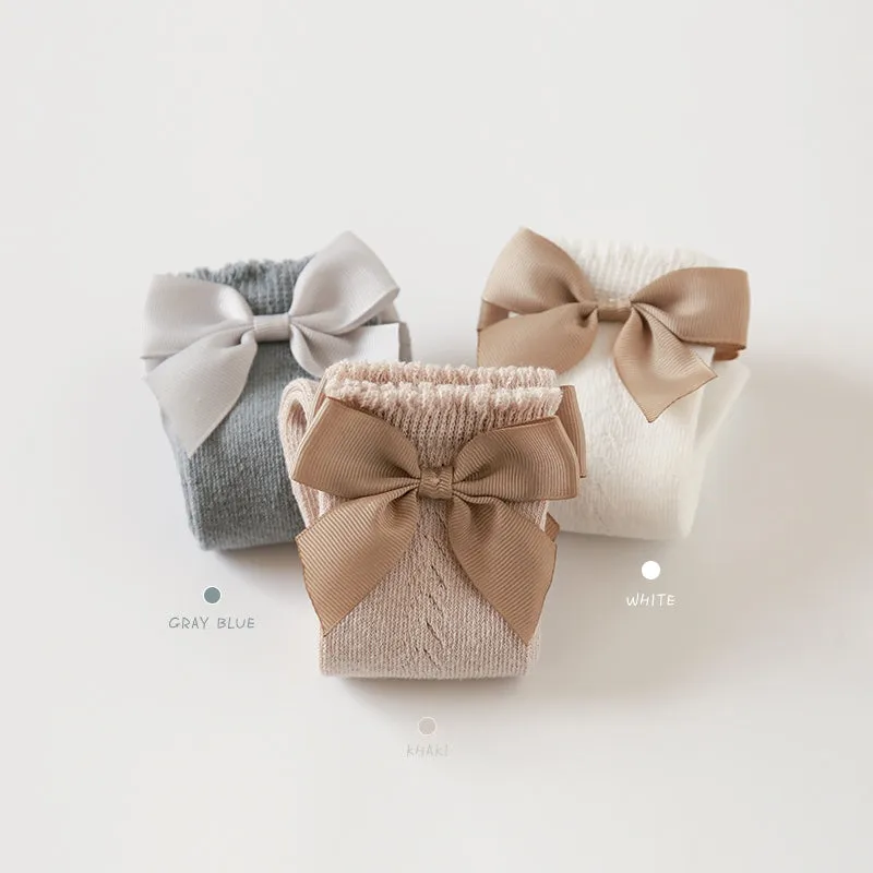 Mesh Bow Socks