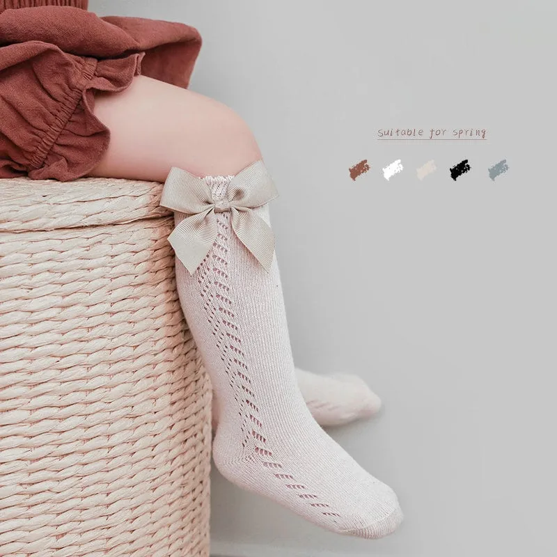Mesh Bow Socks