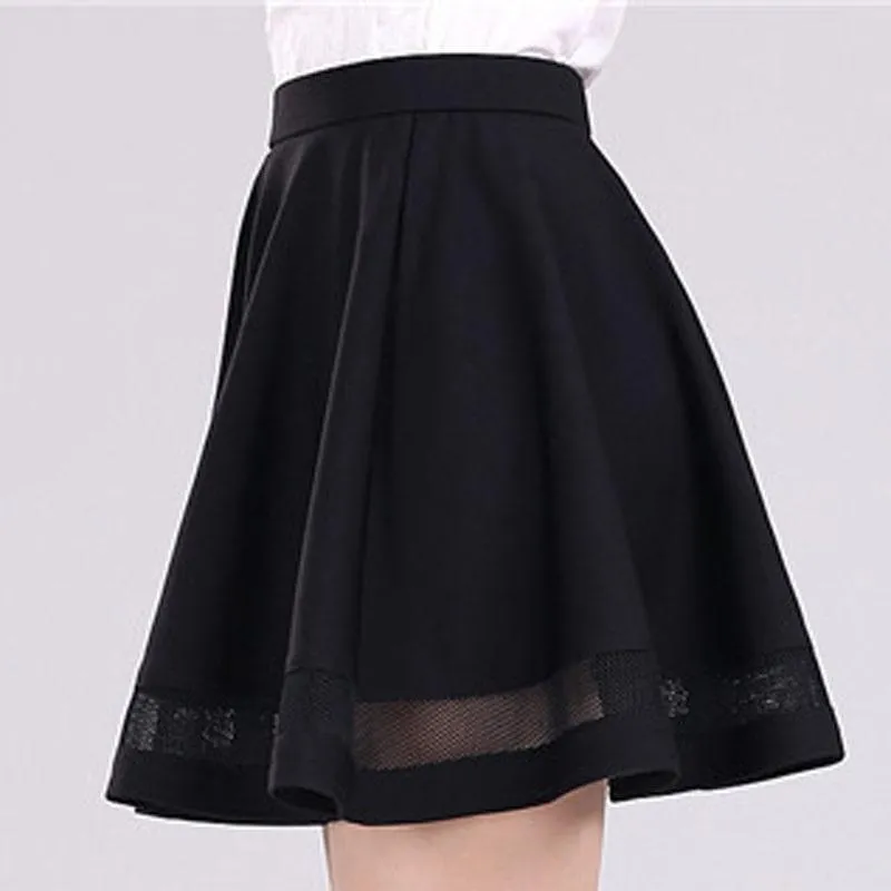 Mesh Patchwork Skirt