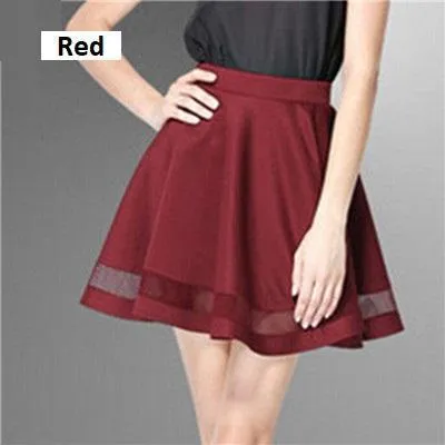 Mesh Patchwork Skirt