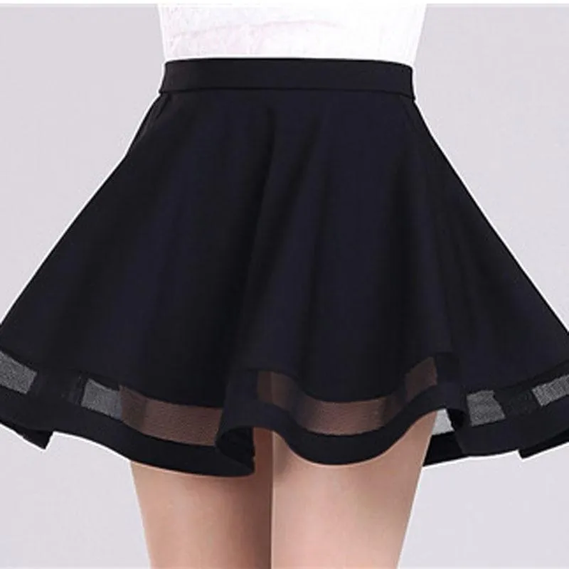 Mesh Patchwork Skirt