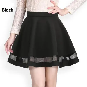 Mesh Patchwork Skirt