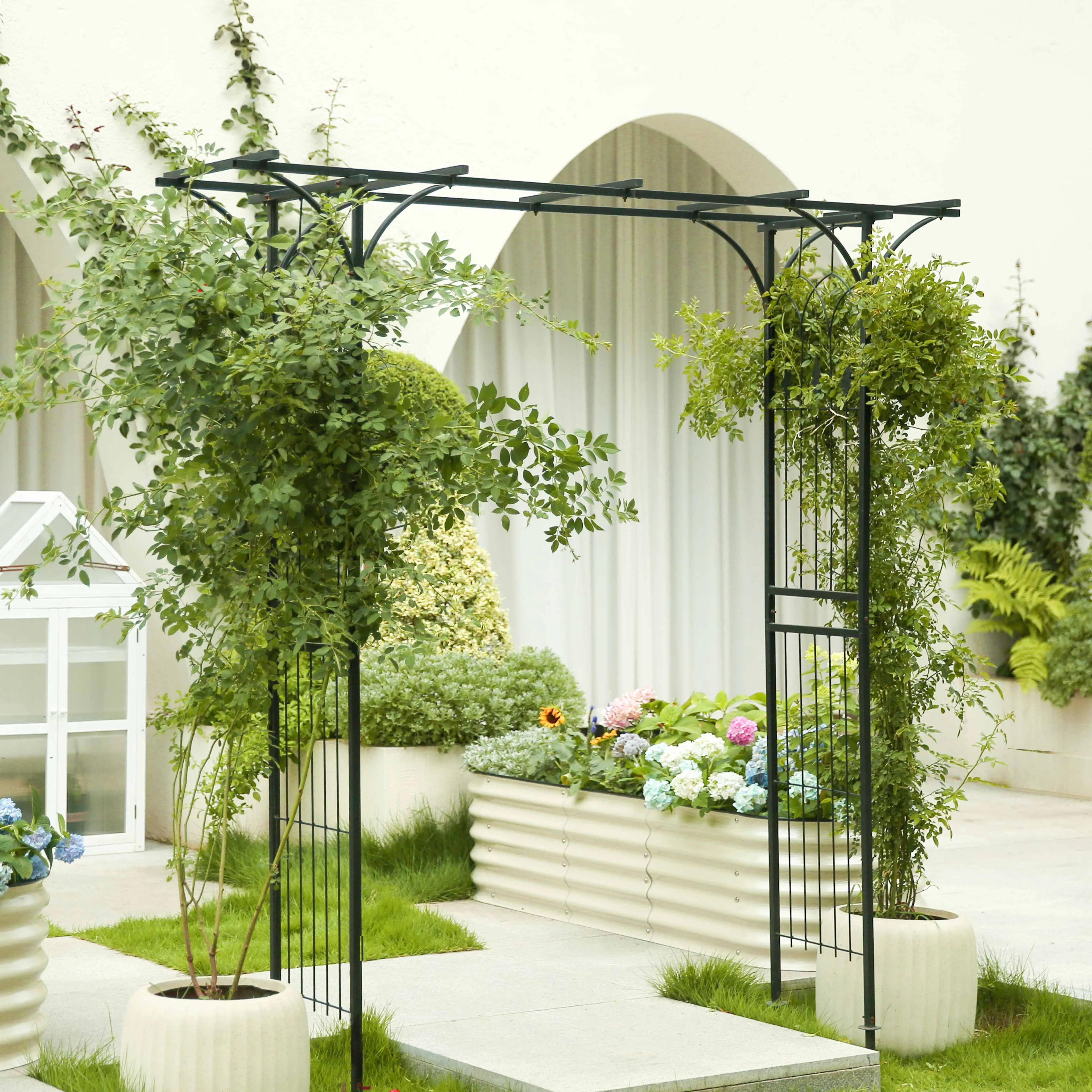 Metal Trellis For Garden|Modern Garden Arch Trellis