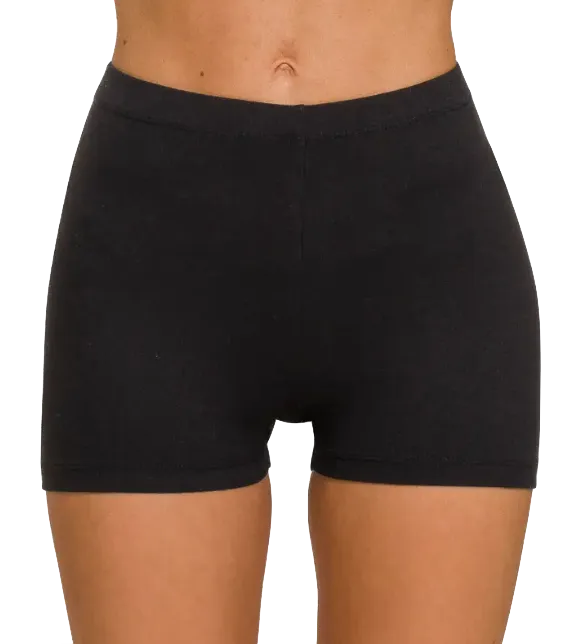 Microfiber Biker Shorts Black