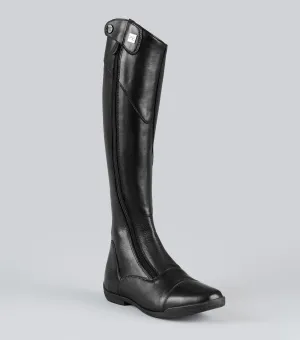 Modus Womens Leather Dress Tall Riding Boots Black (Wide Calf)
