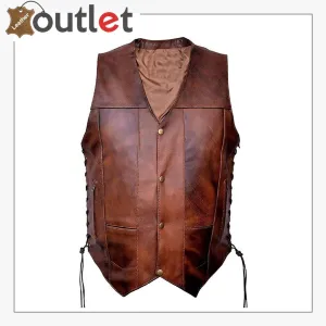 Motorcycle Biker Pure Rider Leather Vest