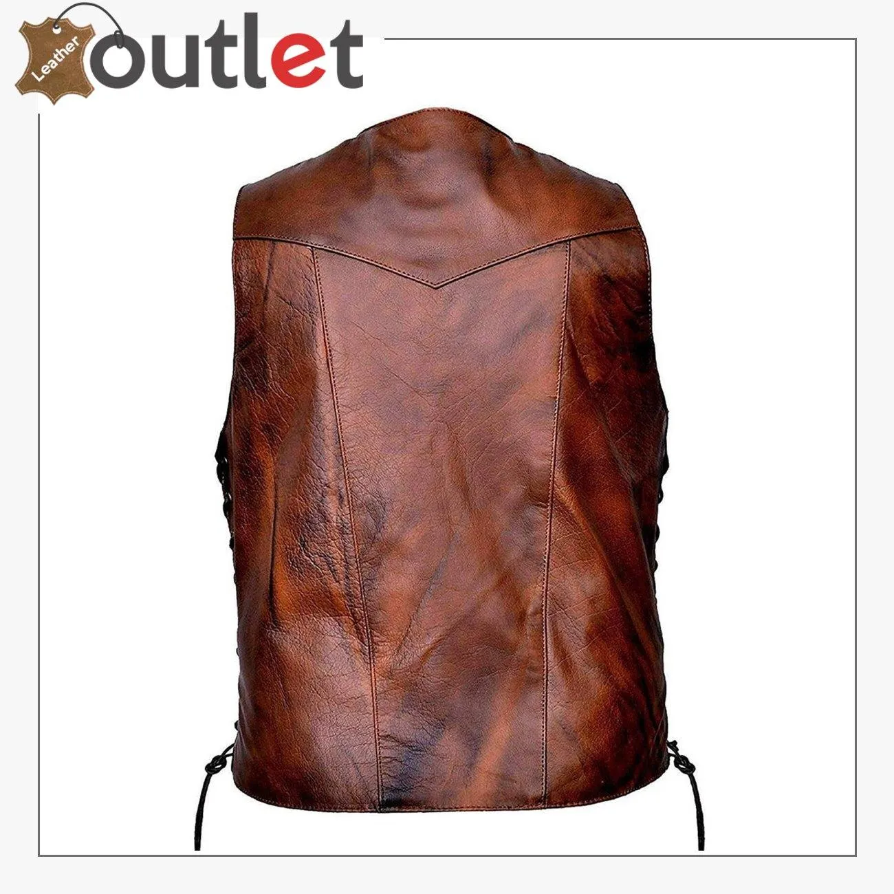 Motorcycle Biker Pure Rider Leather Vest