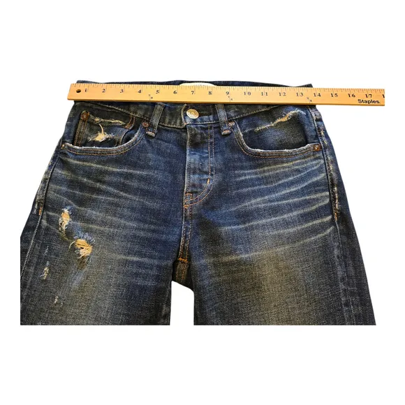 Moussy Vintage Jeans Womens Size 25 Blue Glendale Skinny Cropped Distressed