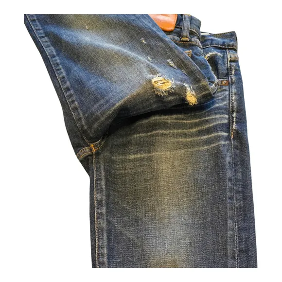 Moussy Vintage Jeans Womens Size 25 Blue Glendale Skinny Cropped Distressed