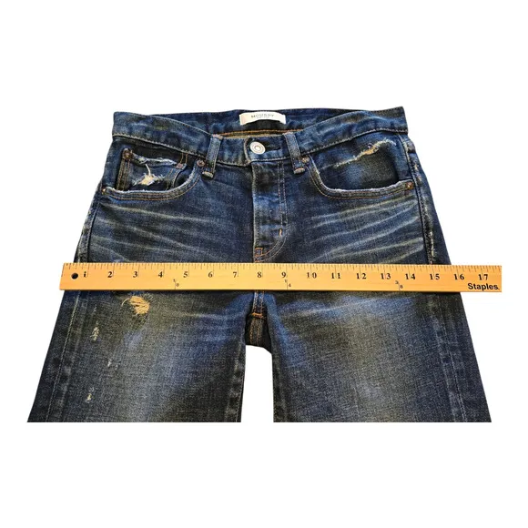 Moussy Vintage Jeans Womens Size 25 Blue Glendale Skinny Cropped Distressed