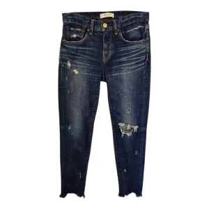 Moussy Vintage Jeans Womens Size 25 Blue Glendale Skinny Cropped Distressed