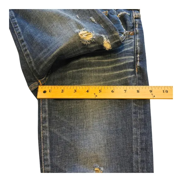 Moussy Vintage Jeans Womens Size 25 Blue Glendale Skinny Cropped Distressed