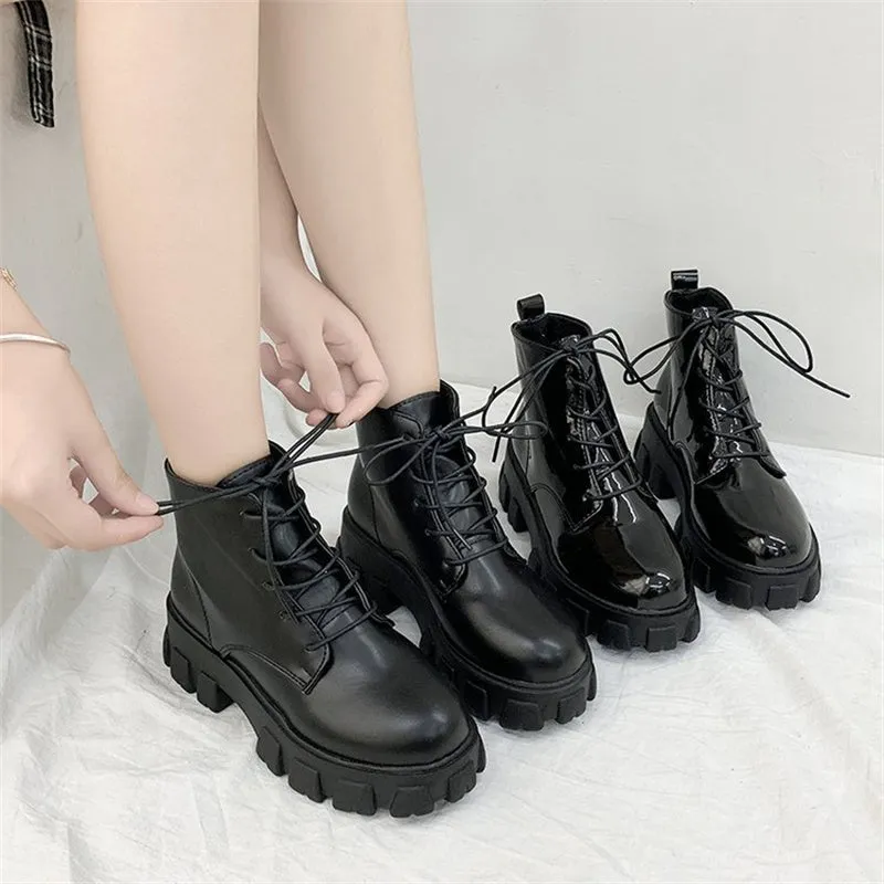 Net Red Platform Short Boots UB6212